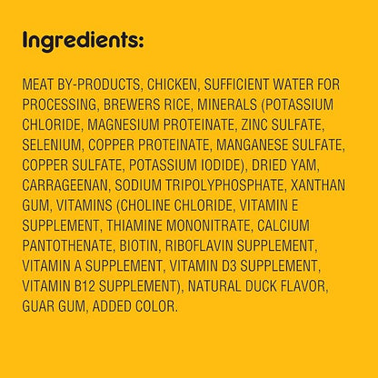 PEDIGREE High Protein Adult Canned Soft Wet Dog Food, Chopped Chicken & Duck Flavor, (12) 13.2 oz. Cans