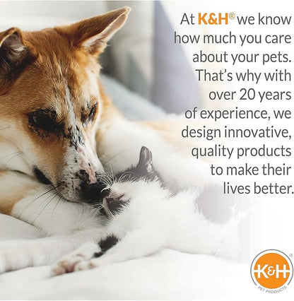 K&H Pet Products Mother's Heartbeat Calming Dog Toy Bone Pillow Gray Medium Breed Heartbeat 10 Inch