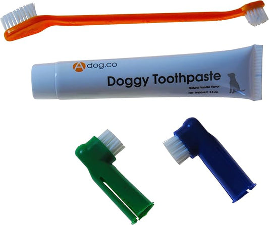 Adog 4-Piece Dental Dog Toothpaste Kit