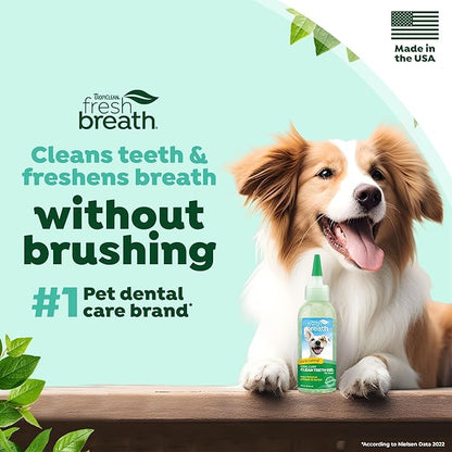 TropiClean Clean Teeth Gel for Dogs | Dog Dental Care | Dog Toothpaste | Breath Freshener | Easy Teeth Cleaning | Made in the USA | 4 oz.