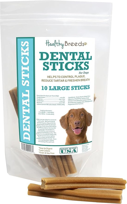 Healthy Breeds Nova Scotia Duck Tolling Retriever Dental Sticks Large 10 Count