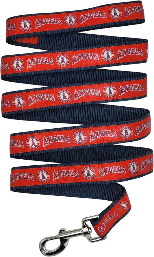 MLB PET Leash, Medium, Los Angeles Angels Dog Leash, Baseball Team Leash for Dogs & Cats. A Shiny & Colorful Dog & Cat Leash with Emboridered Team Name/Logo Licensed by the MLB