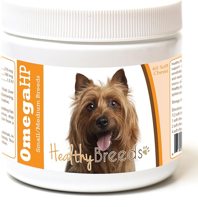 Healthy Breeds Australian Terrier Omega HP Fatty Acid Skin and Coat Support Soft Chews 60 Count