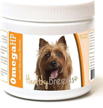 Healthy Breeds Australian Terrier Omega HP Fatty Acid Skin and Coat Support Soft Chews 60 Count
