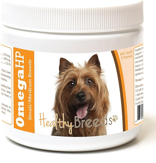 Healthy Breeds Australian Terrier Omega HP Fatty Acid Skin and Coat Support Soft Chews 60 Count