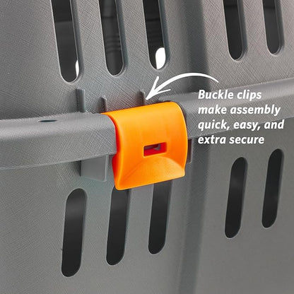 Ferplast Jet Pet Carrier: Value Dog Carrier Suitable for XS Dog Breeds & Small Cats, Assembled Dimensions: 22L x 14.5W x 13H inches, Orange, (73043023PBUS)
