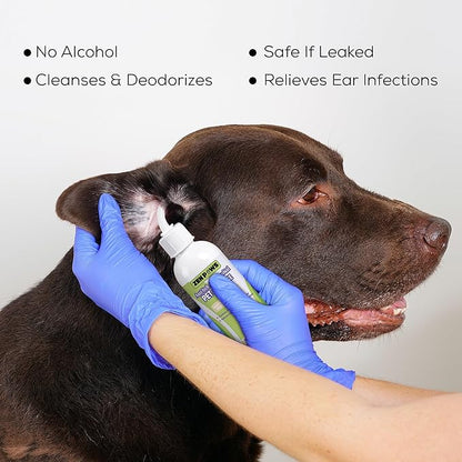 Dog and Cat Ear Cleaner Solution – Ear Drops - - Advanced Veterinary Formula. Remove Wax and Build up and Relieve Itchiness - Alcohol-Free