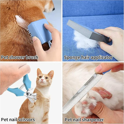 Dog Clippers Grooming Kit and Paw Trimmer,Cordless,Low Noise, Electric Quiet,Rechargeable, Pet Hair Clippers for Thick Coats,Dog Trimmer Grooming, Shaver for Small and Large Dogs Cats,Black