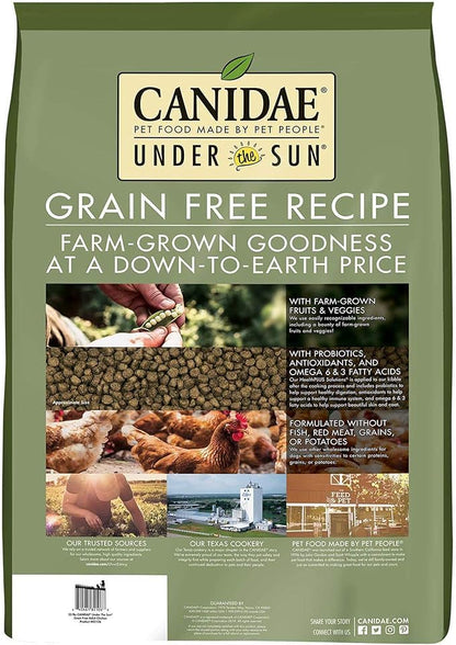 CANIDAE, Under The Sun, Grain Free Recipe Made with Real Chicken Dog Dry 40 lbs.