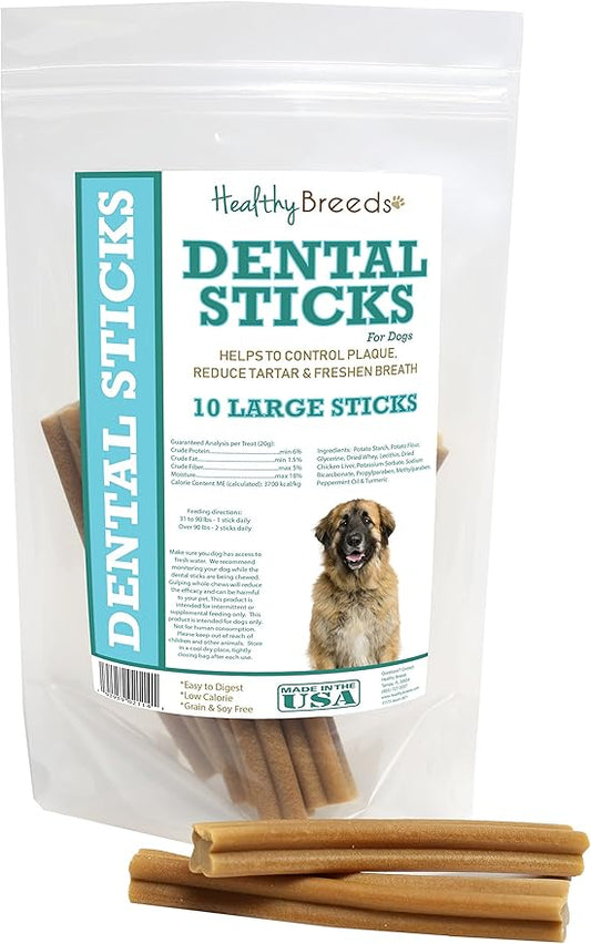 Healthy Breeds Leonberger Dental Sticks Large 10 Count