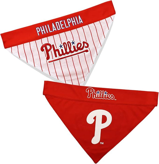 Pets First PHP-3217-L-XL MLB Philadelphia Phillies Reversible Pet Bandana, Large/X-Large, MLB Team Color