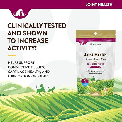 NaturVet Joint Health Level 3 Pet Supplement for Cats & Dogs – Helps Support Hip & Joint Function – Includes Hyaluronic Acid, Glucosamine, MSM, Chondroitin – 10 Oz. Powder