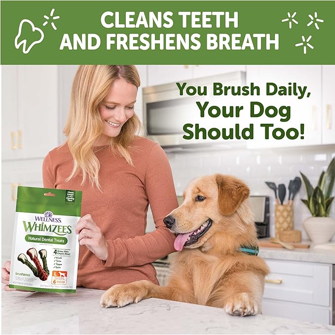 WHIMZEES by Wellness Long lasting Dog Chews Value Box: All Natural Grain Free Treats to Help Clean Teeth & Reduce Plaque & Tartar - for Dogs 40-60 Lbs - 24 Count