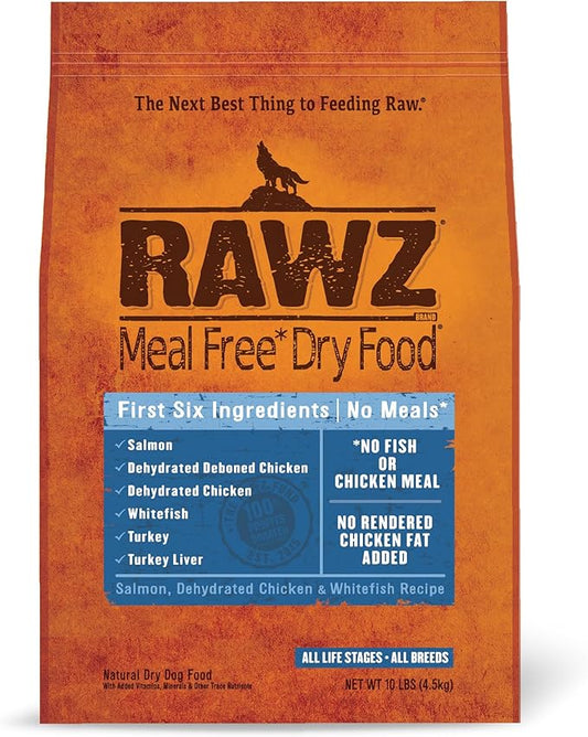 Rawz Meal Free Dry Dog Food (10 lb, Chicken,Salmon & Whitefish)