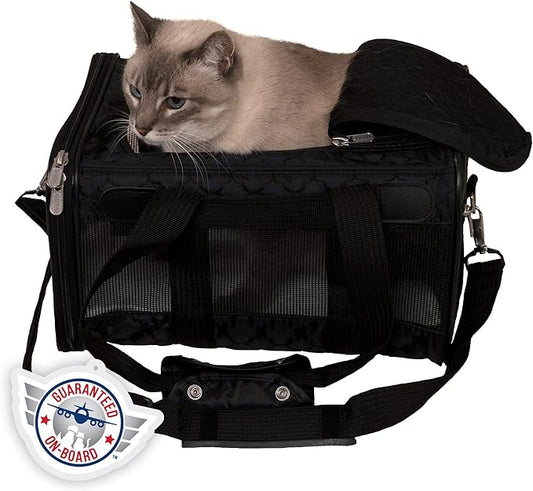 Sherpa Original Deluxe Travel Pet Carrier, Airline Approved & Guaranteed On Board - Black Lattice, Small