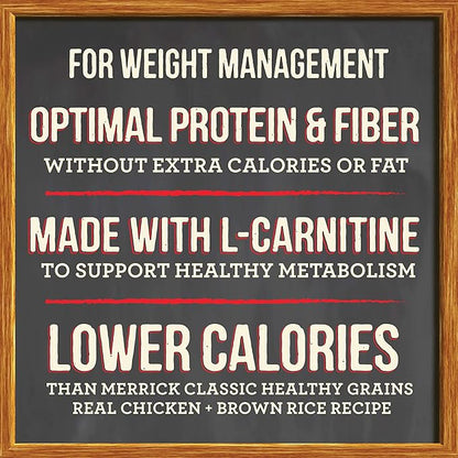 Merrick Healthy Grains Premium Adult Dry Dog Food, Wholesome and Natural Kibble, Healthy Weight Recipe - 25.0 lb. Bag