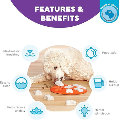 Outward Hound Nina Ottosson Dog Smart Dog Puzzle Interactive Treat Puzzle Dog Enrichment Dog Toy, Level 1 Beginner, Orange