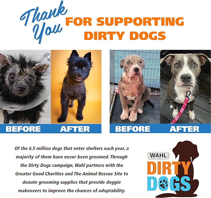 Wahl USA Pet Refresh Lavender Cleaning Wipes for All Dog Breeds - Use on Ears, Nose, Paws, Bottom, & Sensitive Areas - 50 Wipes - 820018A