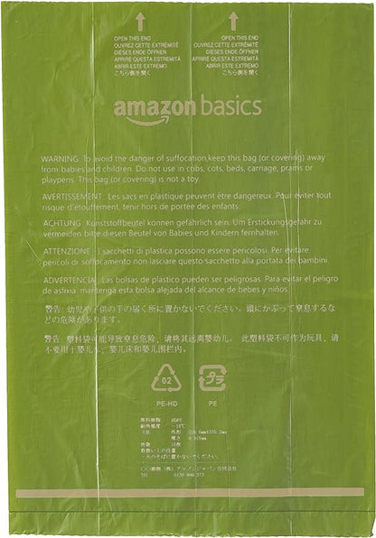 Amazon Basics Dog Poop Bags With Dispenser and Leash Clip, Brazilian Mango Scented, 810 Count, 54 Pack of 15, 13 Inch x 9 Inch