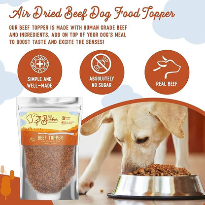 Beg & Barker Beef Dog Food Topper (5 oz, Pack of 1) - Premium Meal Mixers for Dogs - Healthy Dog Food Topper - All Natural, Dog Food Seasoning - High Protein Beef Dog Food Toppers