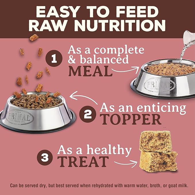 Primal Freeze Dried Dog Food Nuggets, Turkey & Sardine; Complete & Balanced Meal; Also Use as Topper or Treat; Premium, Healthy, Grain Free, High Protein Raw Dog Food, 14 oz (Pack of 2)