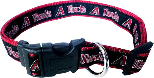 MLB Arizona Diamondbacks Licensed PET COLLAR- Heavy-Duty, Strong, and Durable Dog Collar. Available in 29 Baseball Teams and 4 Sizes