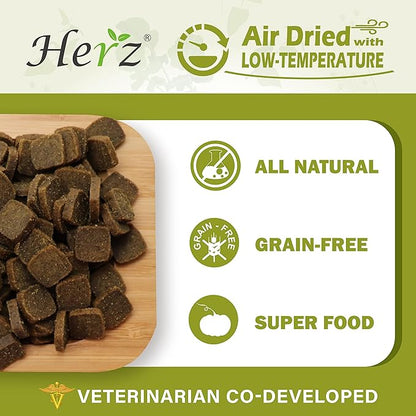 Herz Air-Dried Dog Food – Australian Lamb Recipe, Single Pure-Meat, Grain Free, All Natural, High Protein, Limited Ingredients 3.5 oz Trial Bag