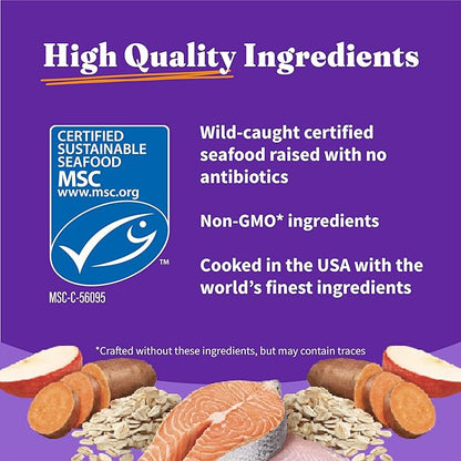 Halo Holistic Dog Food, Complete Digestive Health Wild-caught Salmon and Whitefish Recipe, Dry Dog Food Bag, Adult Formula, 21-lb Bag