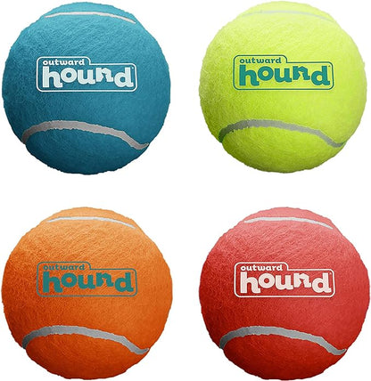 Outward Hound Squeaker Ballz Fetch Dog Toy, Large, 4 count (Pack of 1)