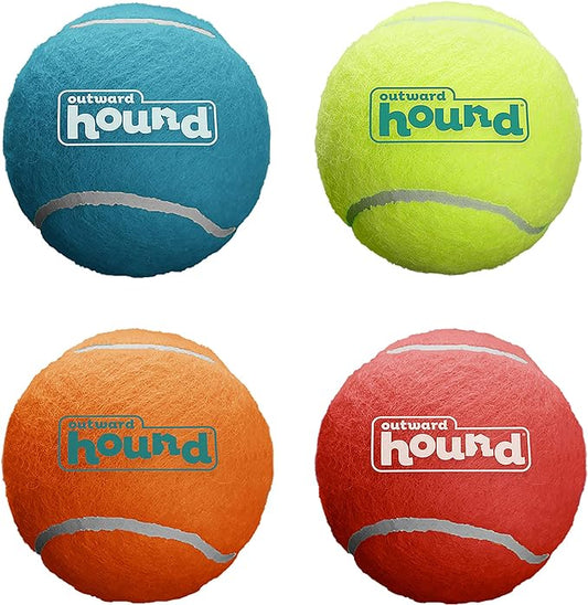 Outward Hound Squeaker Ballz Fetch Dog Toy, Large, 4 count (Pack of 1)