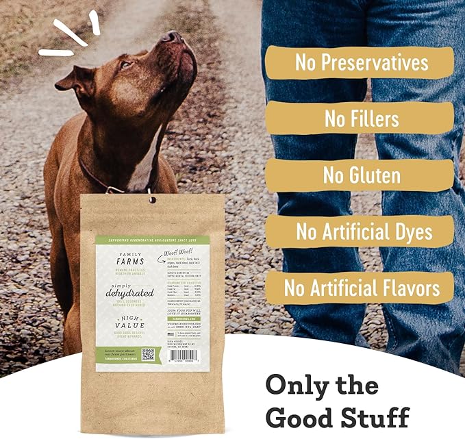 Farm Hounds Premium Bite-Sized Duck Training Treats for Dog, 100% Made from Humanely-Raised Ducks, Dog Trainer Treats Healthy Delicious Dog Bites, Made in USA, 2-Pack