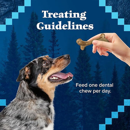 Blue Buffalo Wilderness Trail Treats Wild Bones Large Dental Chews, Grain-Free Dog Bones For Large Dogs Made with Natural Ingredients, 10-oz. Bag