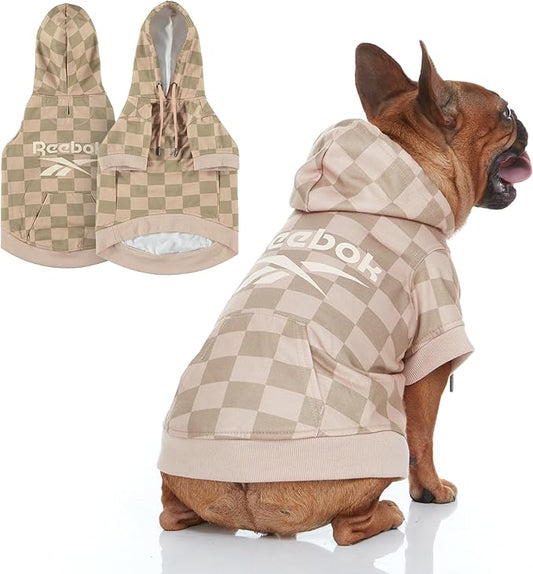 Reebok Dog Hoodie – Fleece Dog Sweater with Leash Hole, Cold Winter Dog Sweatshirt for Small Medium and Large Dogs, Premium Dog Fall Sweater Pullover Hoodie, Cozy Warm Perfect Dog Christmas Outfit