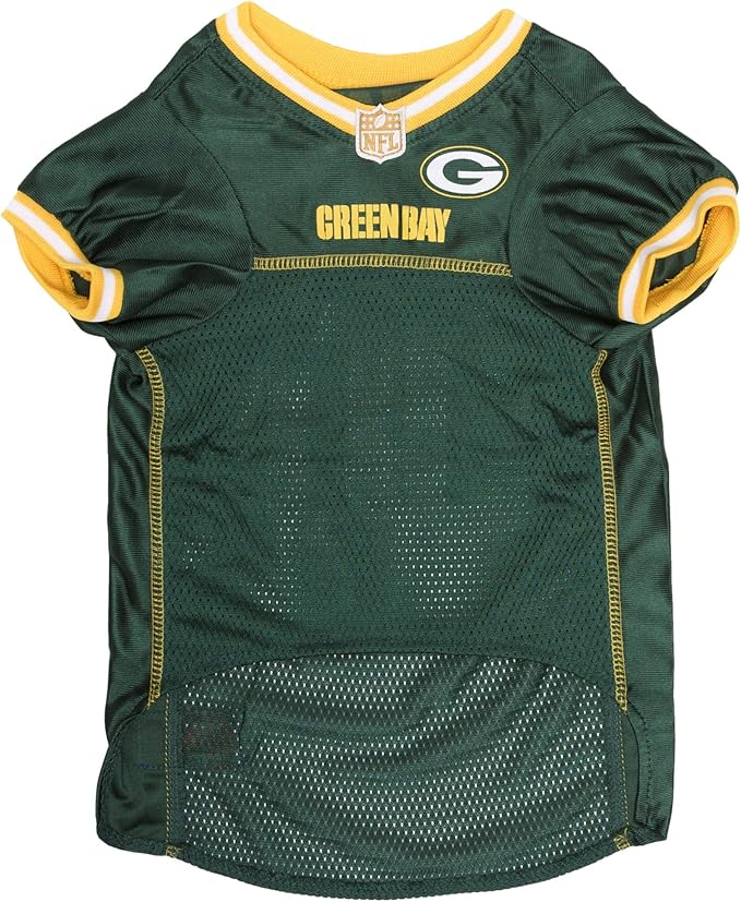 NFL Green Bay Packers Dog Jersey, Size: 3X-Large. Best Football Jersey Costume for Dogs & Cats. Licensed Jersey Shirt