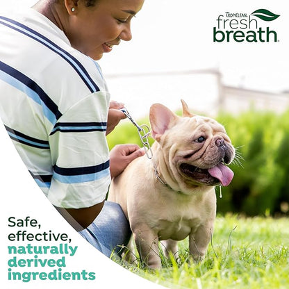 TropiClean Fresh Breath TripleFlex Toothbrush for Small & Medium Dogs | 360-Degree Dog Dental Cleaning | Dog Toothbrush for Small & Medium Breeds