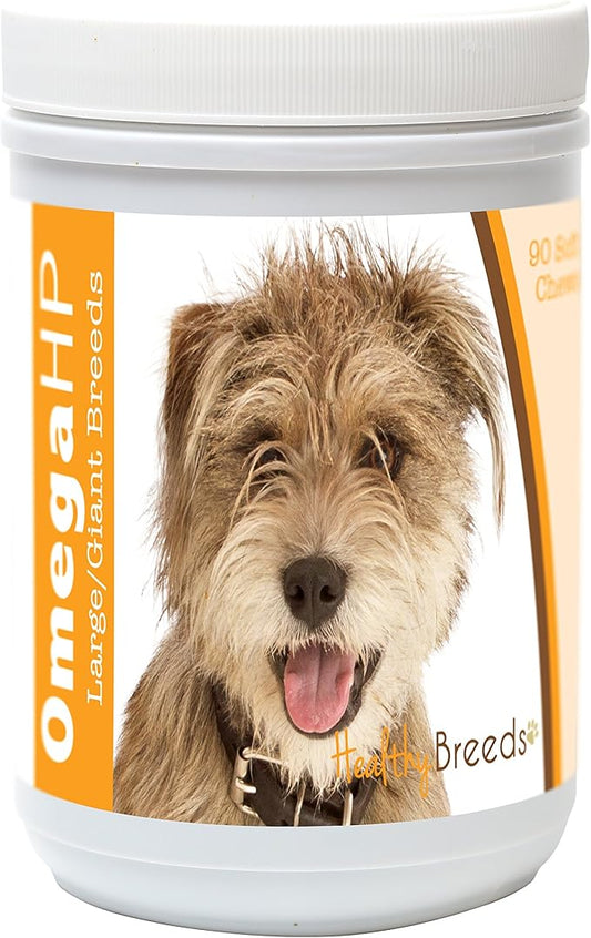 Healthy Breeds Mutt Omega HP Fatty Acid Skin and Coat Support Soft Chews 90 Count