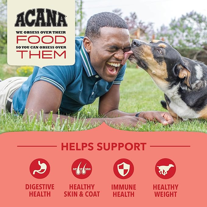 ACANA Wholesome Grains Dry Dog Food, Red Meat and Grains, Gluten Free, Beef, Pork, and Lamb Recipe, 22.5lb