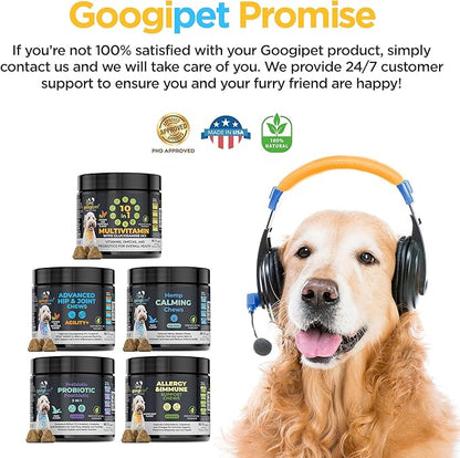 Googipet Hip and Joint Supplement for Dogs - Glucosamine for Dogs – Soft Chews w/Green Lipped Mussels for Dogs, Turmeric for Dog Arthritis, Pain Relief, & Mobility, Ages, & Breeds