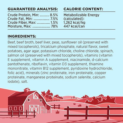 BIXBI Liberty Grain-Free Canned Wet Dog Food, Beef Recipe, 12.5 oz. Cans (Pack of 12)