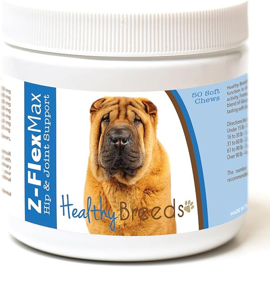 Healthy Breeds Chinese Shar Pei Z-Flex Max Hip and Joint Soft Chews 50 Count