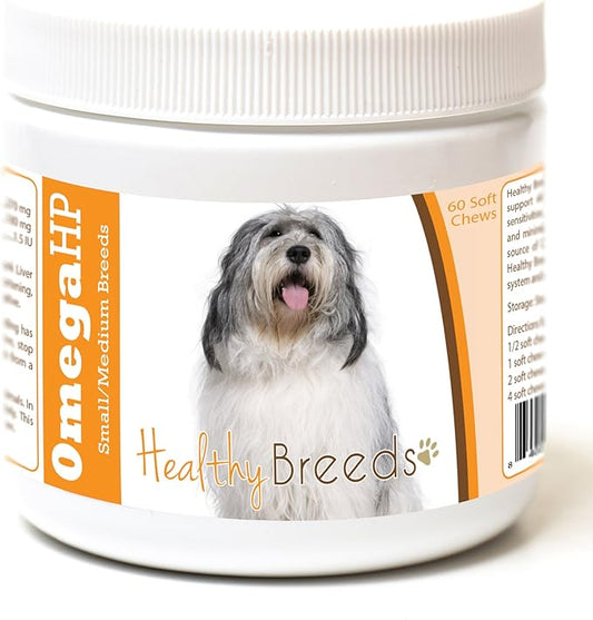 Healthy Breeds Polish Lowland Sheepdog Omega HP Fatty Acid Skin and Coat Support Soft Chews 60 Count