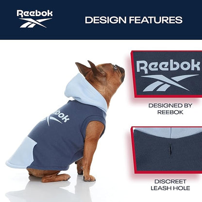 Reebok Dog Hoodie – Fleece Dog Sweater with Leash Hole, Cold Winter Dog Sweatshirt for Small Medium and Large Dogs, Premium Dog Fall Sweater Pullover Hoodie, Cozy Warm Perfect Dog Christmas Outfit