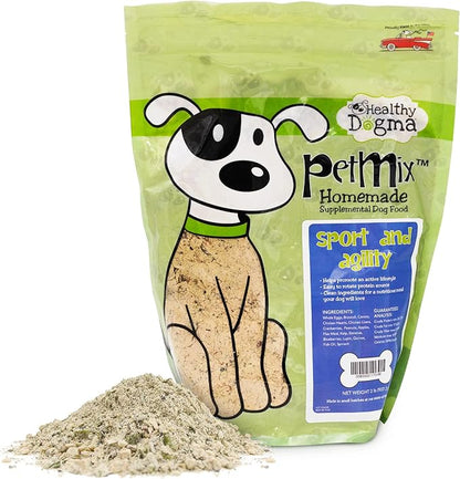Healthy Dogma - PetMix Dehydrated Dog Food for Allergies, Joint Support & Mobility - Grain Free, Raw, Homemade Dog Food (Sport & Agility, 2 lbs)