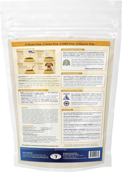 SuperGravy ARFredo - Natural Dog Food Gravy Topper - Hydration Broth Food Mix - Human Grade – Kibble Seasoning for Picky Eaters – Gluten Free & Grain Free, 30 Scoop, 01047 , white