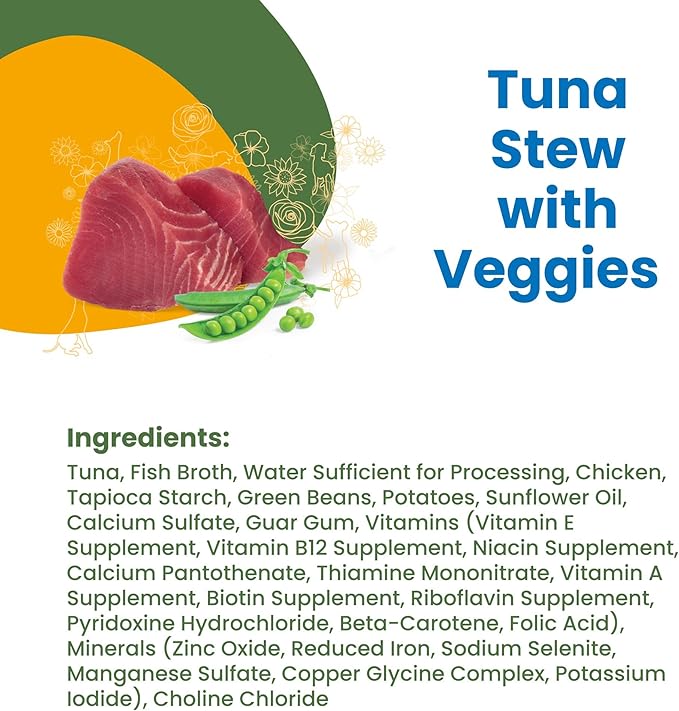 almo nature HQS Complete Tuna Stew with Green Bean & Potato in gravy, Grain Free, Additive Free, Adult Dog Canned Wet Food, Shredded 24 x 156g/5.5oz