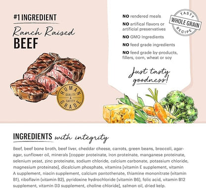 The Honest Kitchen Butcher Block Pâté: Beef, Cheddar & Farm Veggies Wet Dog Food, 10.5 oz (Pack of 6)