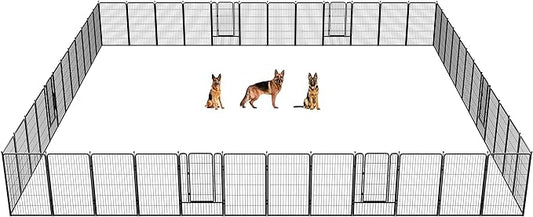 FXW Rollick Dog Playpen for Yard, RV Camping│Patented, 45 inch 48 Panels