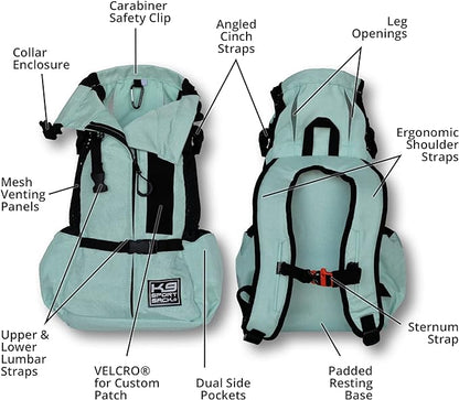 K9 Sport Sack | Dog Carrier Adjustable Backpack (Medium, Air 2 - Summer Mint)