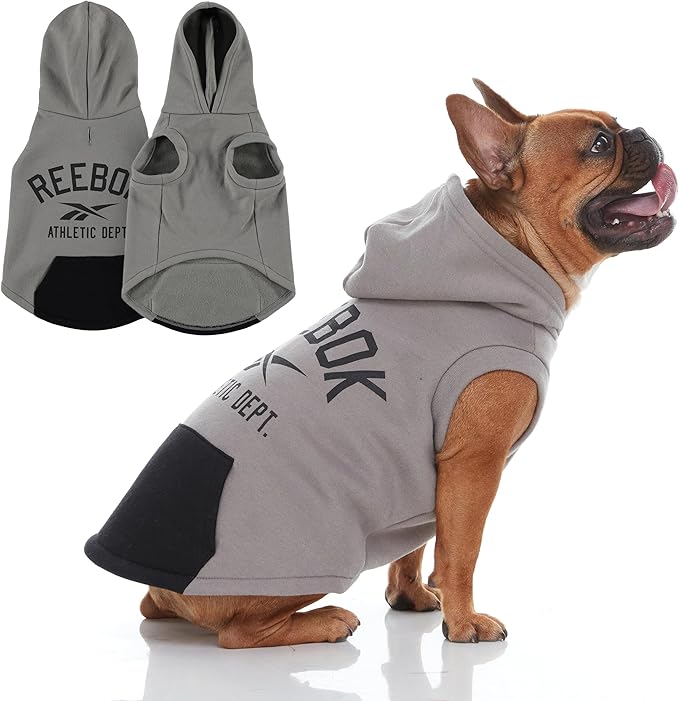 Reebok Dog Hoodie – Fleece Dog Sweater with Leash Hole, Cold Winter Dog Sweatshirt for Small Medium and Large Dogs, Premium Dog Fall Sweater Pullover Hoodie, Cozy Warm Perfect Dog Christmas Outfit
