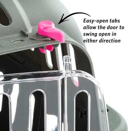 Ferplast Jet Pet Carrier: Value Dog Carrier Suitable for Toy Dog Breeds & Small Cats, Assembled Dimensions: 12.6L x 18.5W x 11.42H inches, Fuchsia